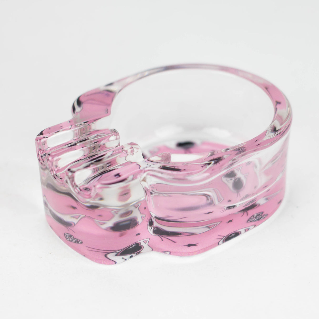 ZPremium glass kitten ashtray Box of 6 Glass Ashtray 777 Smoke