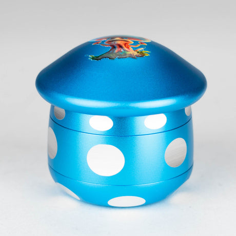 ZAluminum Mushroom Grinder 4 Layers Regular Grinder 777 Smoke Blue
