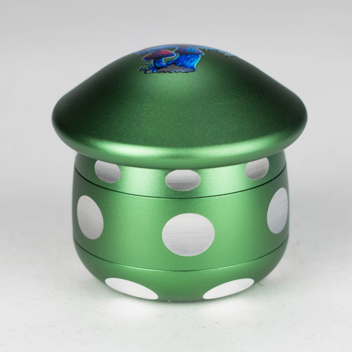 ZAluminum Mushroom Grinder 4 Layers Regular Grinder 777 Smoke Green