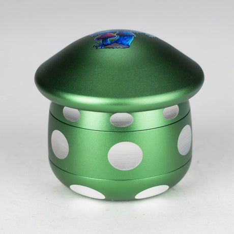 ZAluminum Mushroom Grinder 4 Layers Regular Grinder 777 Smoke Green