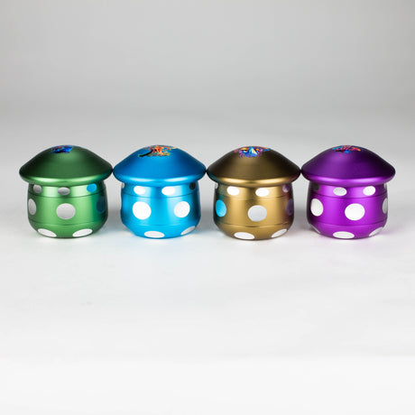 ZAluminum Mushroom Grinder 4 Layers Regular Grinder 777 Smoke