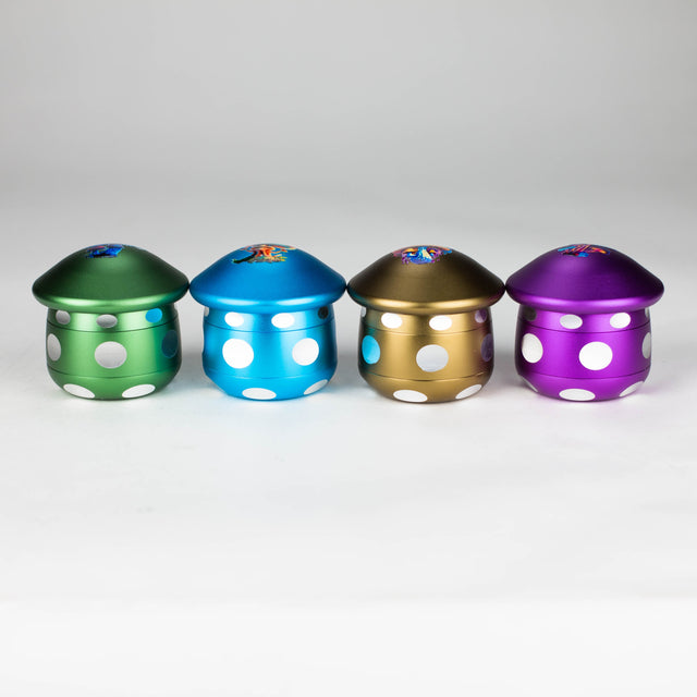 ZAluminum Mushroom Grinder 4 Layers Regular Grinder 777 Smoke