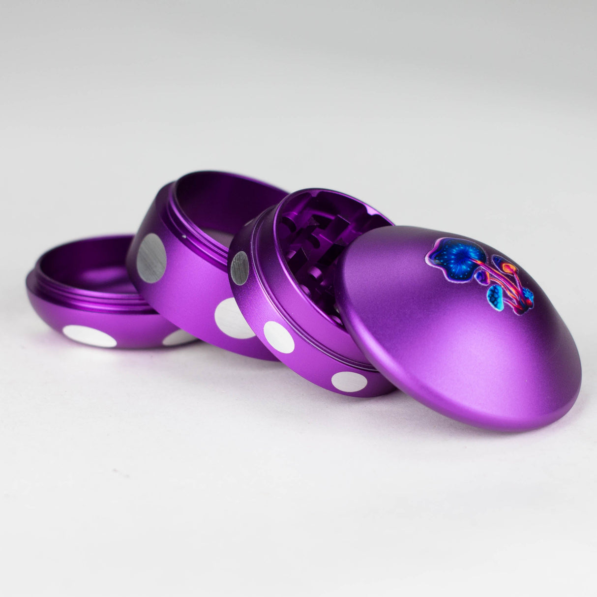 Aluminum Mushroom Grinder 4 Layers Regular Grinder 777 Smoke