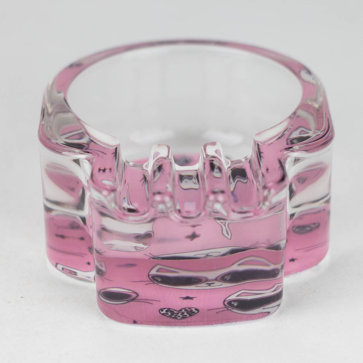 ZPremium glass kitten ashtray Box of 6 Glass Ashtray 777 Smoke