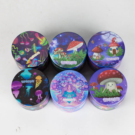 Z1.5" Metal Grinder 4 Layers with Fairytale Design Box of 12 Display Pack 777 Smoke