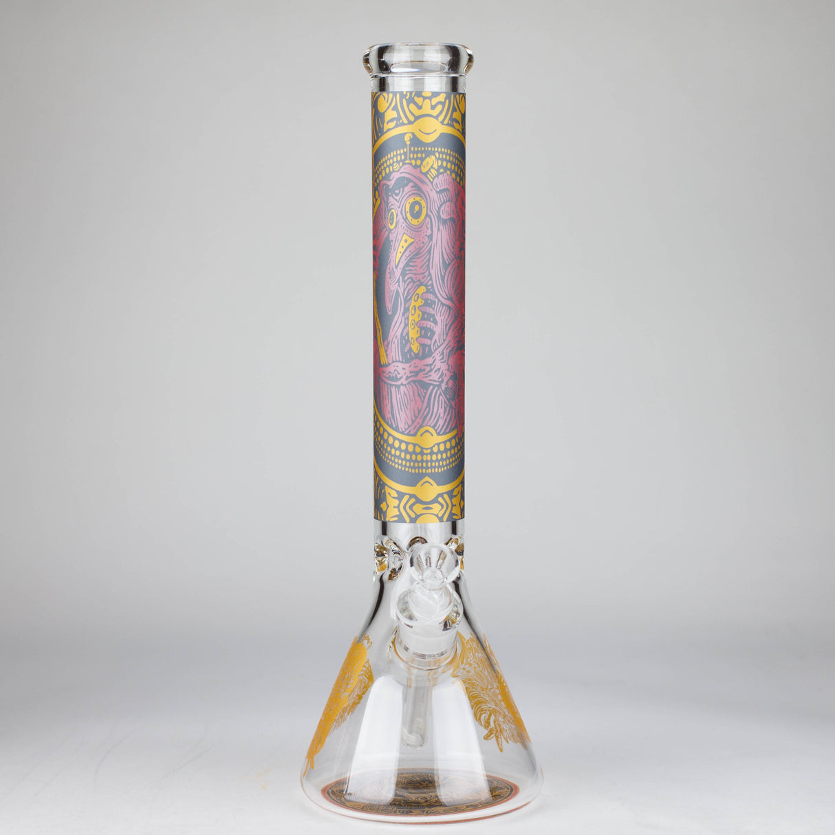 16" 7mm Artistic Design Beaker Glass Bong Super Supplys Inc Design C