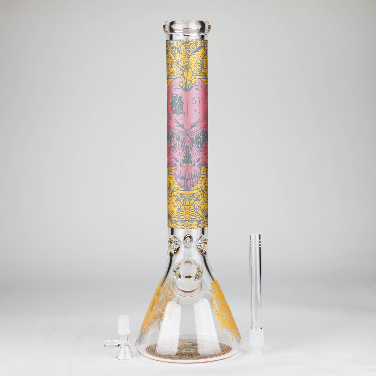 16" 7mm Artistic Design Beaker Glass Bong Super Supplys Inc