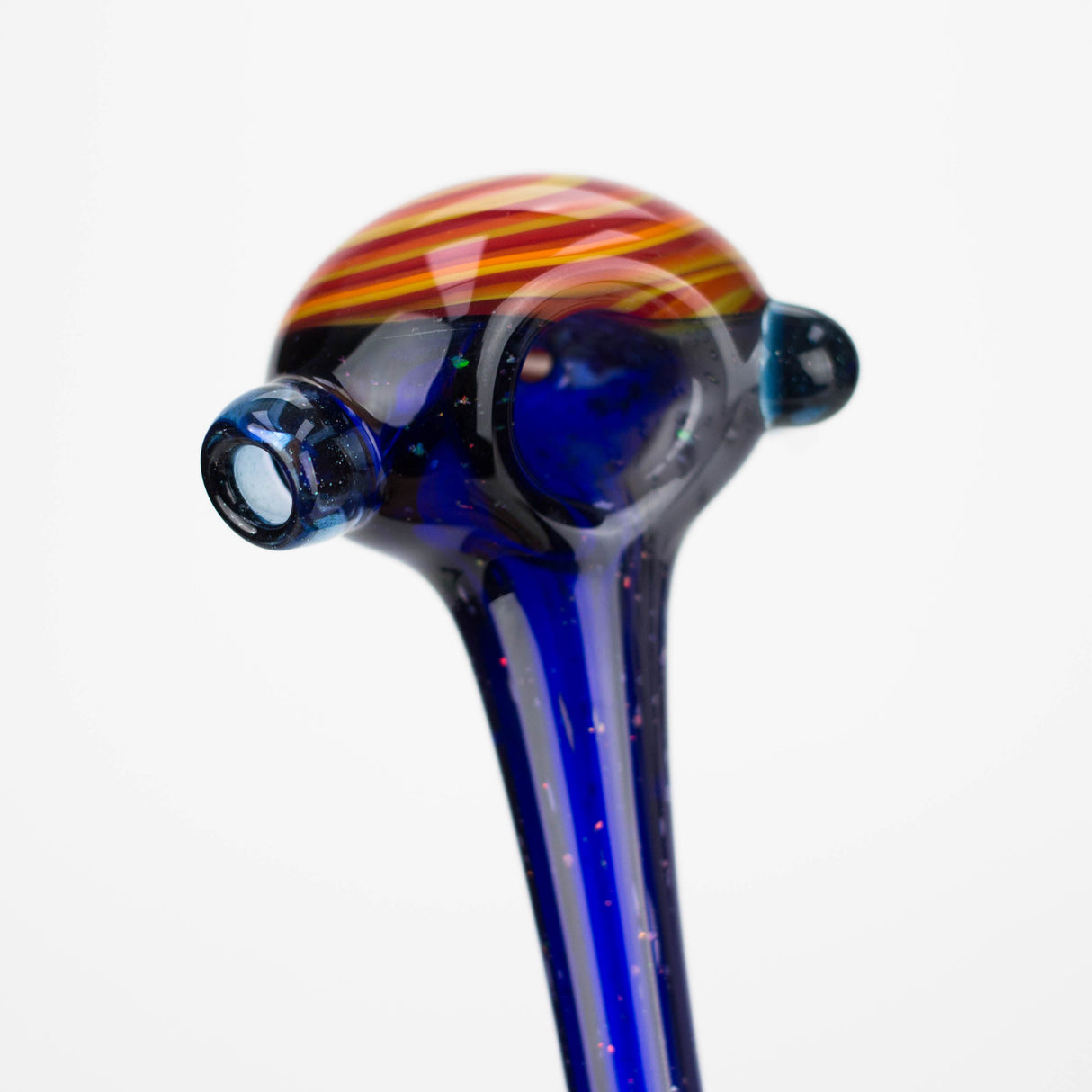 Shine Glassworks made in Canada | Crushed Opal Space fumed handpipe with spiral bowl Glass Pipe Smoking Cat Distribution