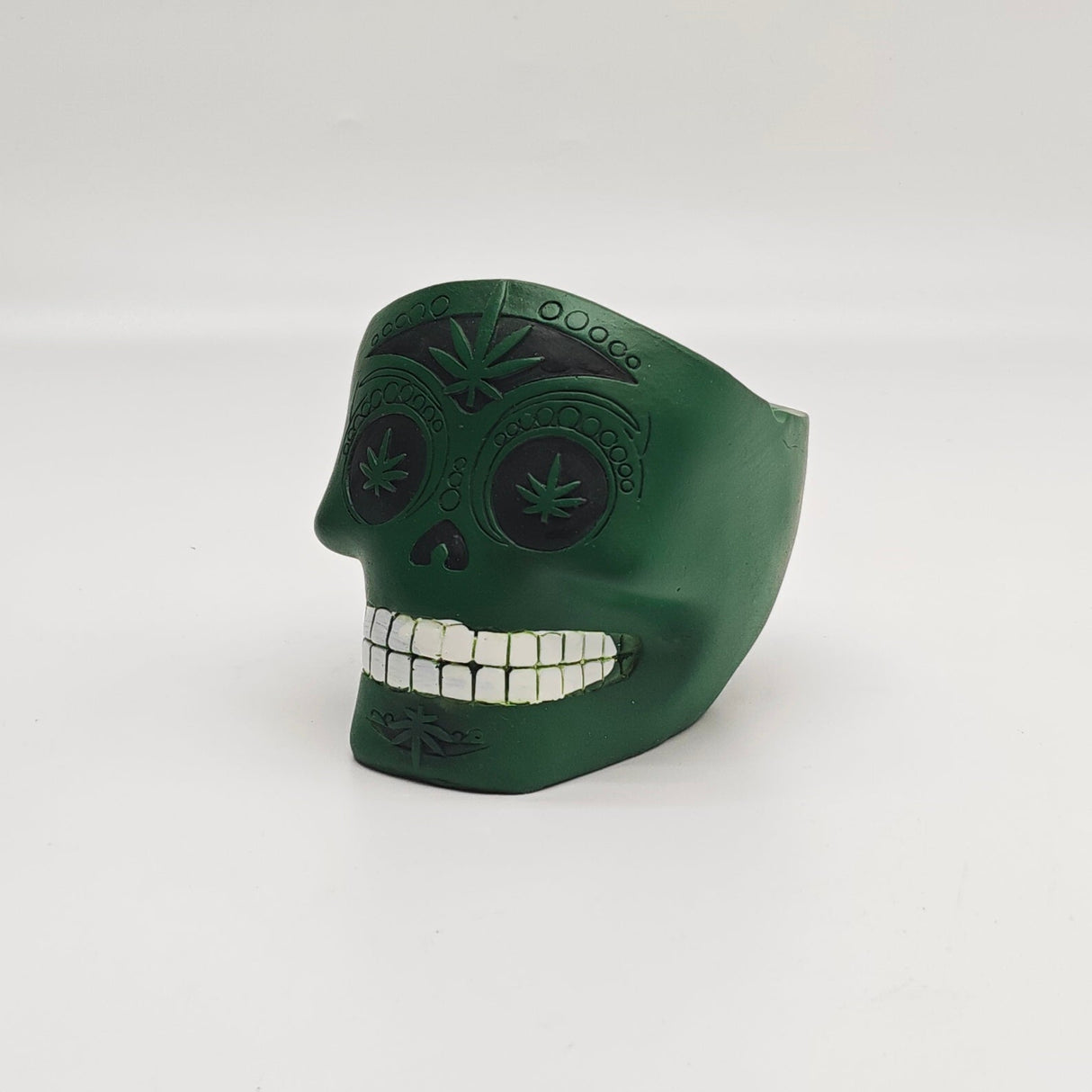 Calavera Leaf Ashtray Resin Ashtray Super Supplys Inc Green