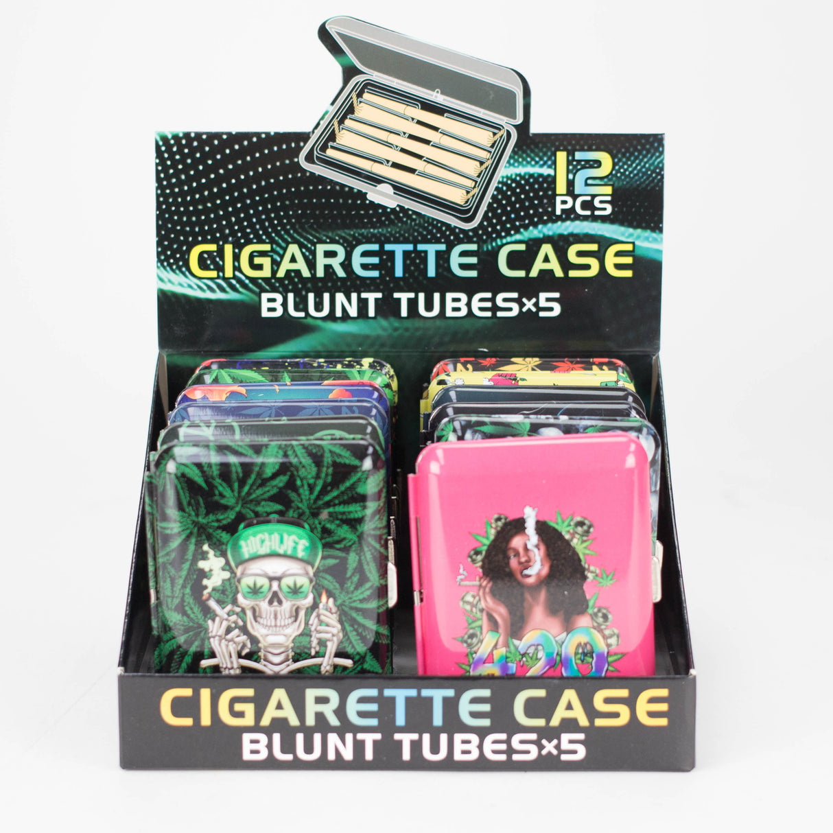 Blunt Tubes Storage Case Box of 12 Case 777 Smoke