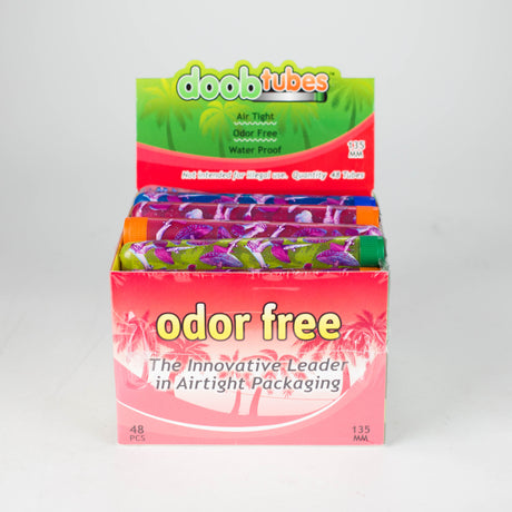 Odor Free Blunt Storage Tubes with Mushroom Design Box of 48 Tube 777 Smoke