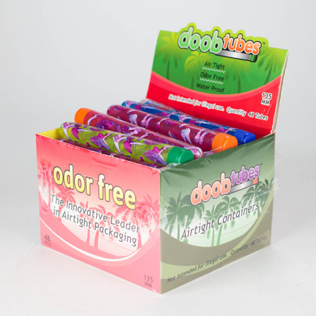 Odor Free Blunt Storage Tubes with Mushroom Design Box of 48 Tube 777 Smoke