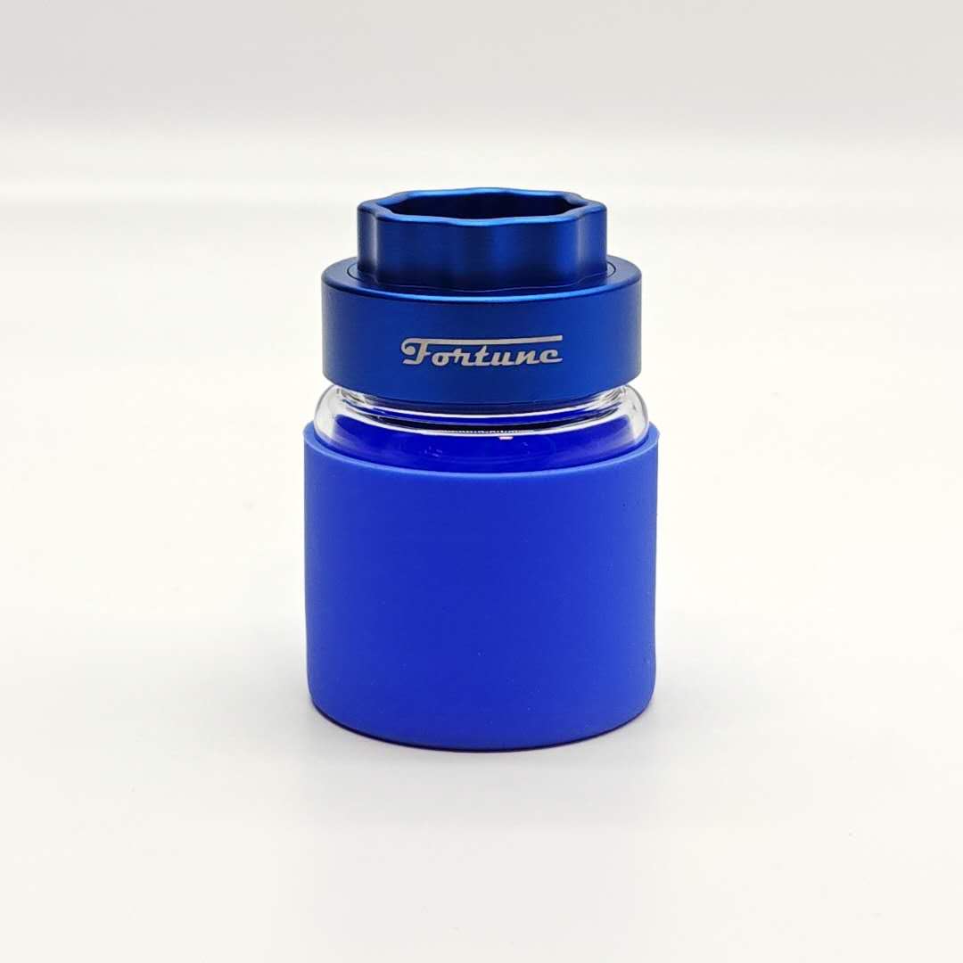 Fortune | 4 Parts Aluminum Grinder with Glass Jar Herb Saver Grinder Fortune Blue