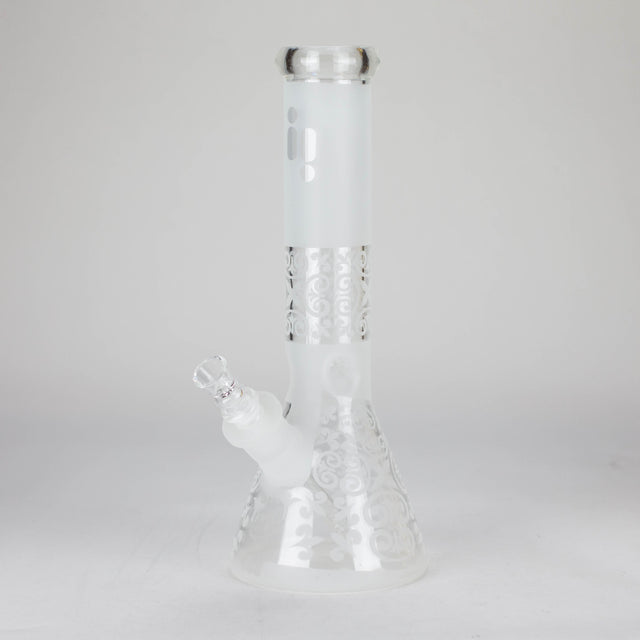 12" Frosted glass beaker water bong Glass Bong ONE