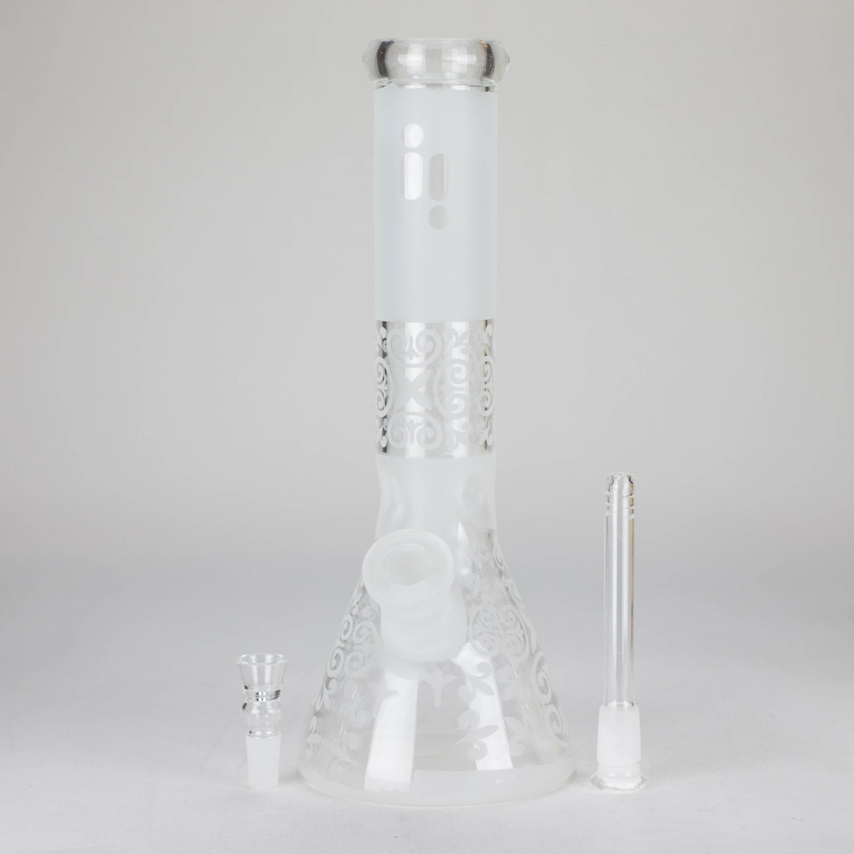 12" Frosted glass beaker water bong Glass Bong ONE