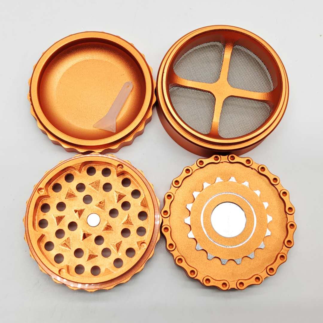 4 Parts 63*51mm New Teeth Aluminum Grinder-Assorted Color Regular Grinder Super Supplys Inc