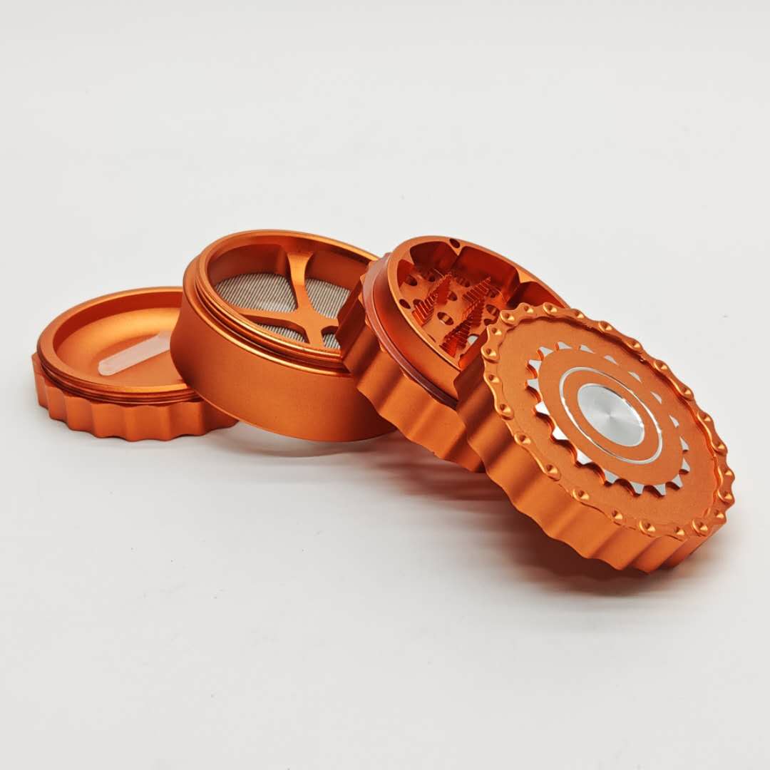 4 Parts 63*51mm New Teeth Aluminum Grinder-Assorted Color Regular Grinder Super Supplys Inc