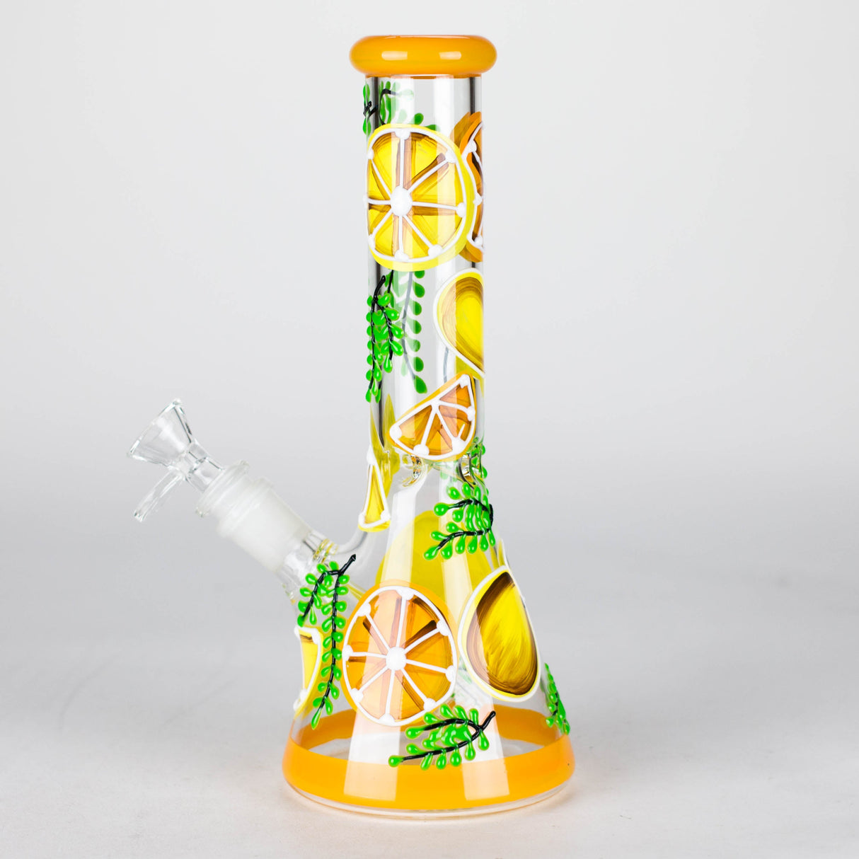 Z10" 3D Glass Bong With Orange Design Glass Bong 777 Smoke