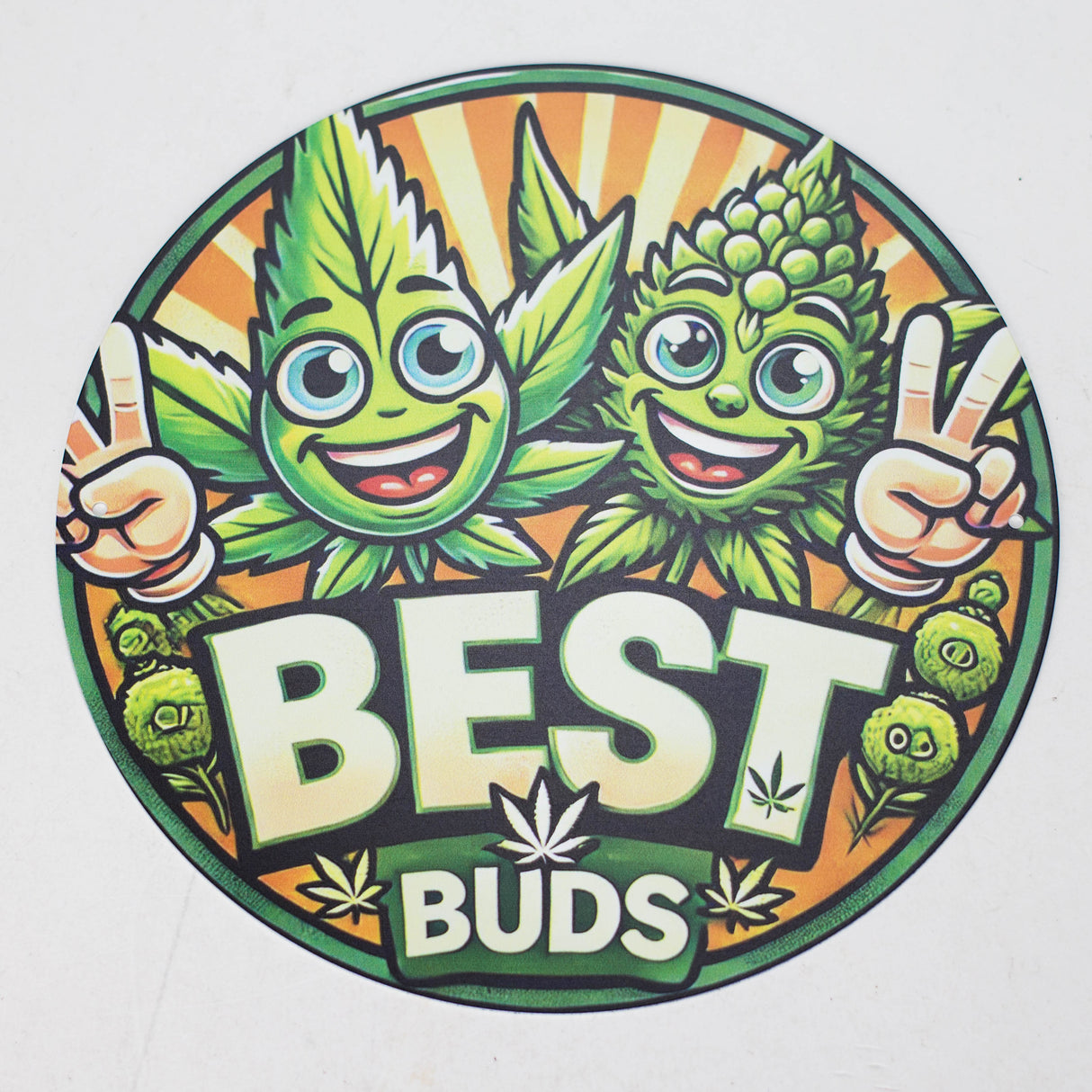 TRIM QUEEN | 420 VINTAGE ROUND SIGNS Flag · Sign Trim Queen BEST BUDS