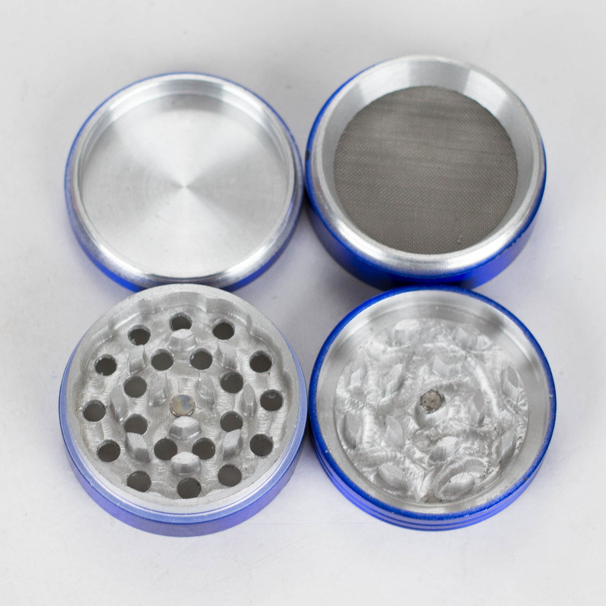 50mm Color aluminium grinder Pack of 12 Display Pack Bongzie Smokes