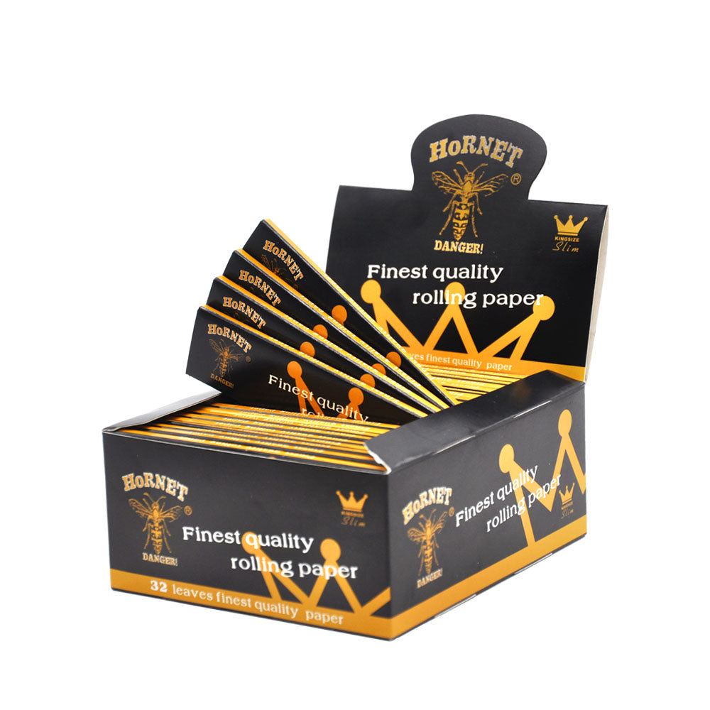 Hornet | Black Natural Gum King Size Rolling Paper King Size Super Supplys Inc