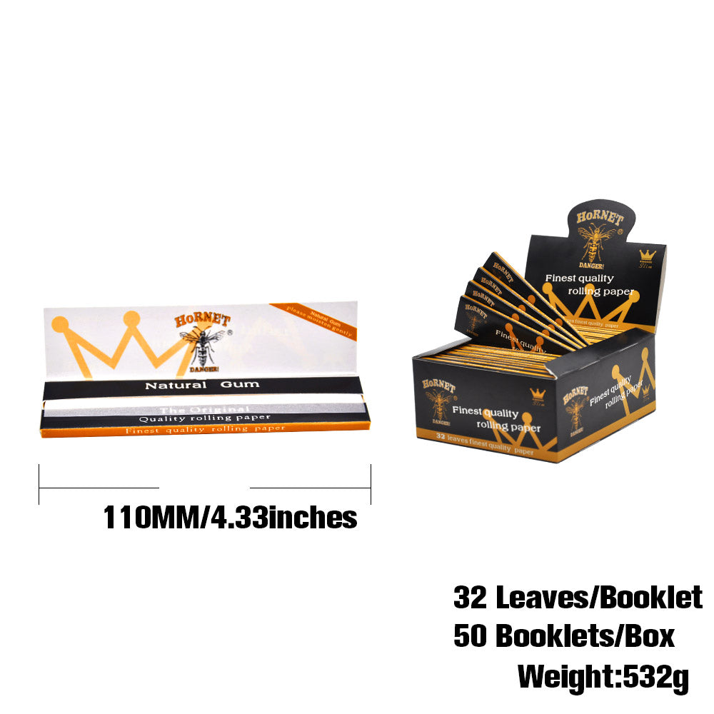 Hornet | Black Natural Gum King Size Rolling Paper King Size Super Supplys Inc