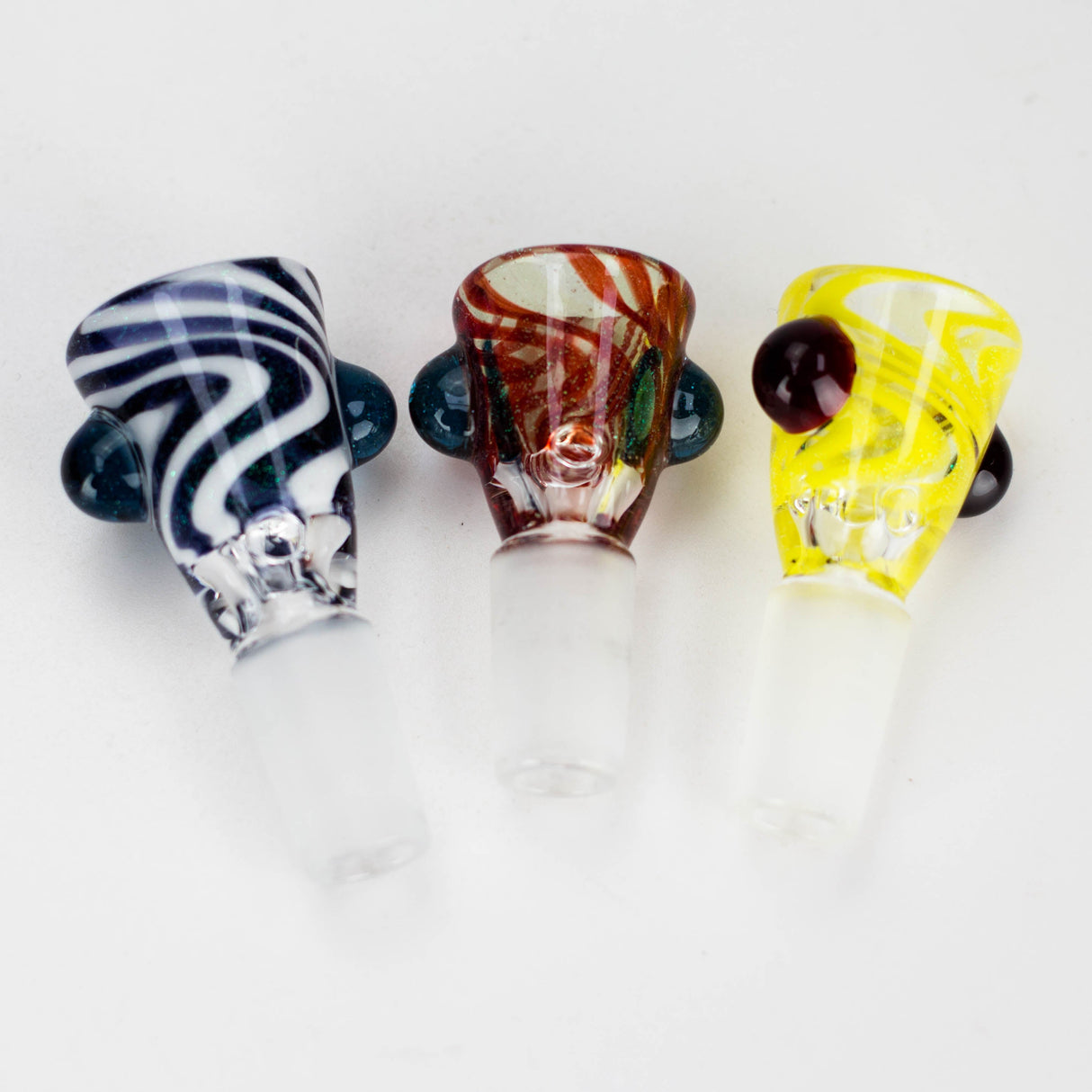 Shine Glassworks | Dichro Vacstack 14mm 3 Hole bowl - made in Canada Bowl · Banger · Oil Burner Smoking Cat Distribution