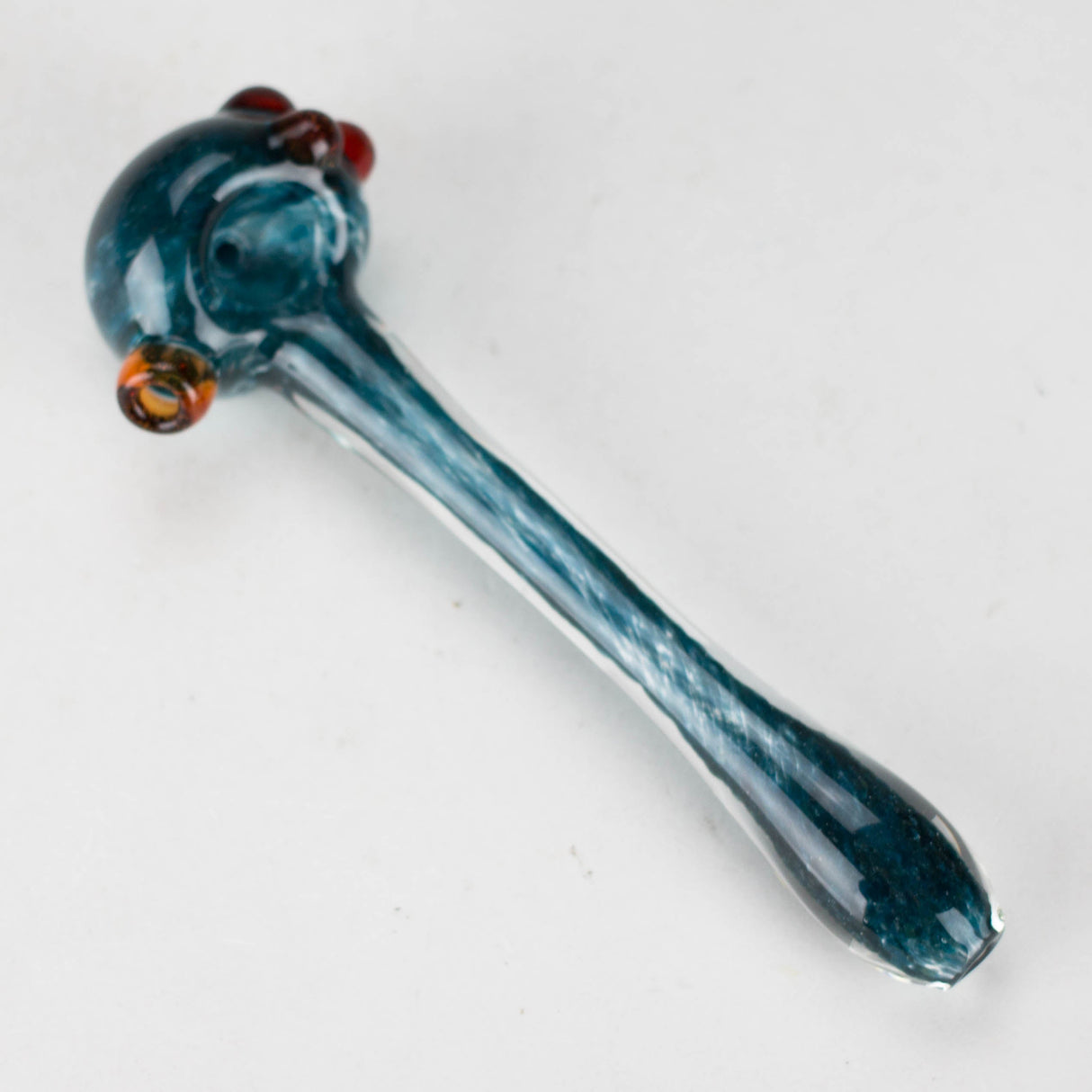 Shine Glassworks | Frit Pipe with coloured Accents - Made in Canada Glass Pipe Smoking Cat Distribution Dark Green