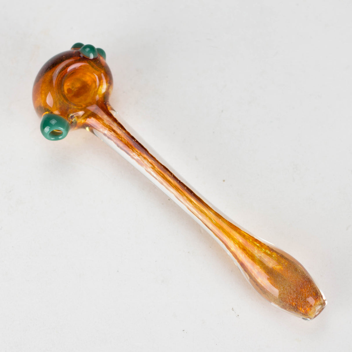 Shine Glassworks | Frit Pipe with coloured Accents - Made in Canada Glass Pipe Smoking Cat Distribution Amber