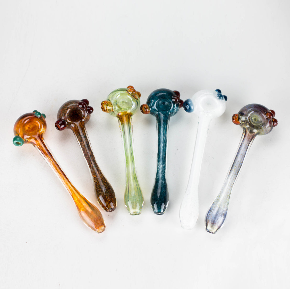 Shine Glassworks | Frit Pipe with coloured Accents - Made in Canada Glass Pipe Smoking Cat Distribution