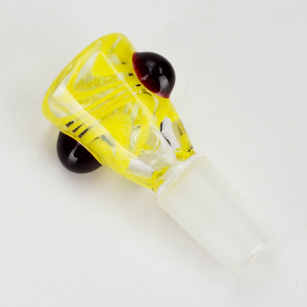 Shine Glassworks | Dichro Vacstack 14mm 3 Hole bowl - made in Canada Bowl · Banger · Oil Burner Smoking Cat Distribution Yellow