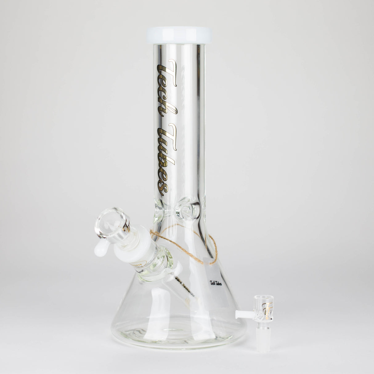 Tech Tubes | 12" 9mm Beaker Glass Bong Glass Bong Maq Distributors White