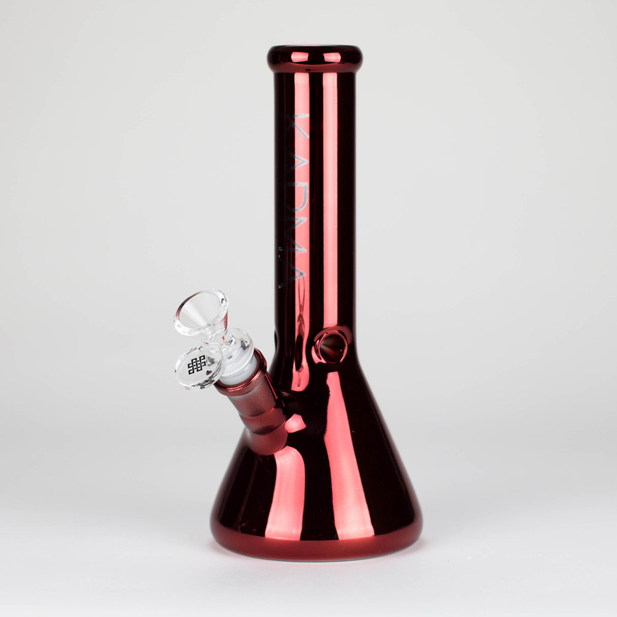 Karma | Glass Bong 9" Beaker Metallic Glass Bong Maq Distributors Red