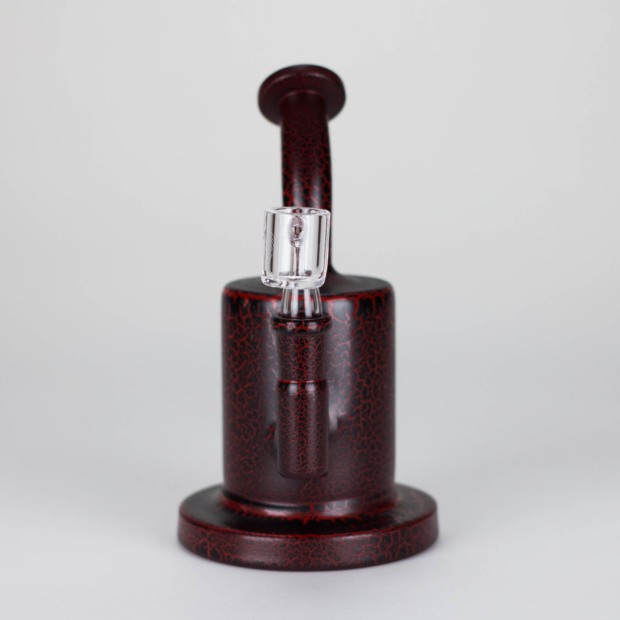 Karma | 6" Red Lightning Plated Inline Glass Dab Rig Glass Rig Maq Distributors