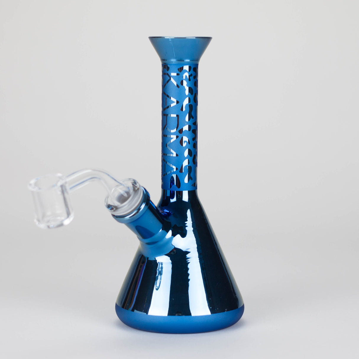 Karma | 7" Metallic Sandblasted Beaker Glass Dab Rig Glass Rig Maq Distributors