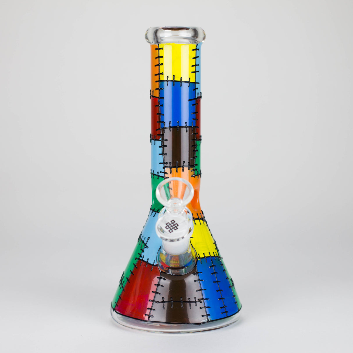 Karma | 9" Beaker Stitched Up Design Glass Bong Glass Bong Maq Distributors