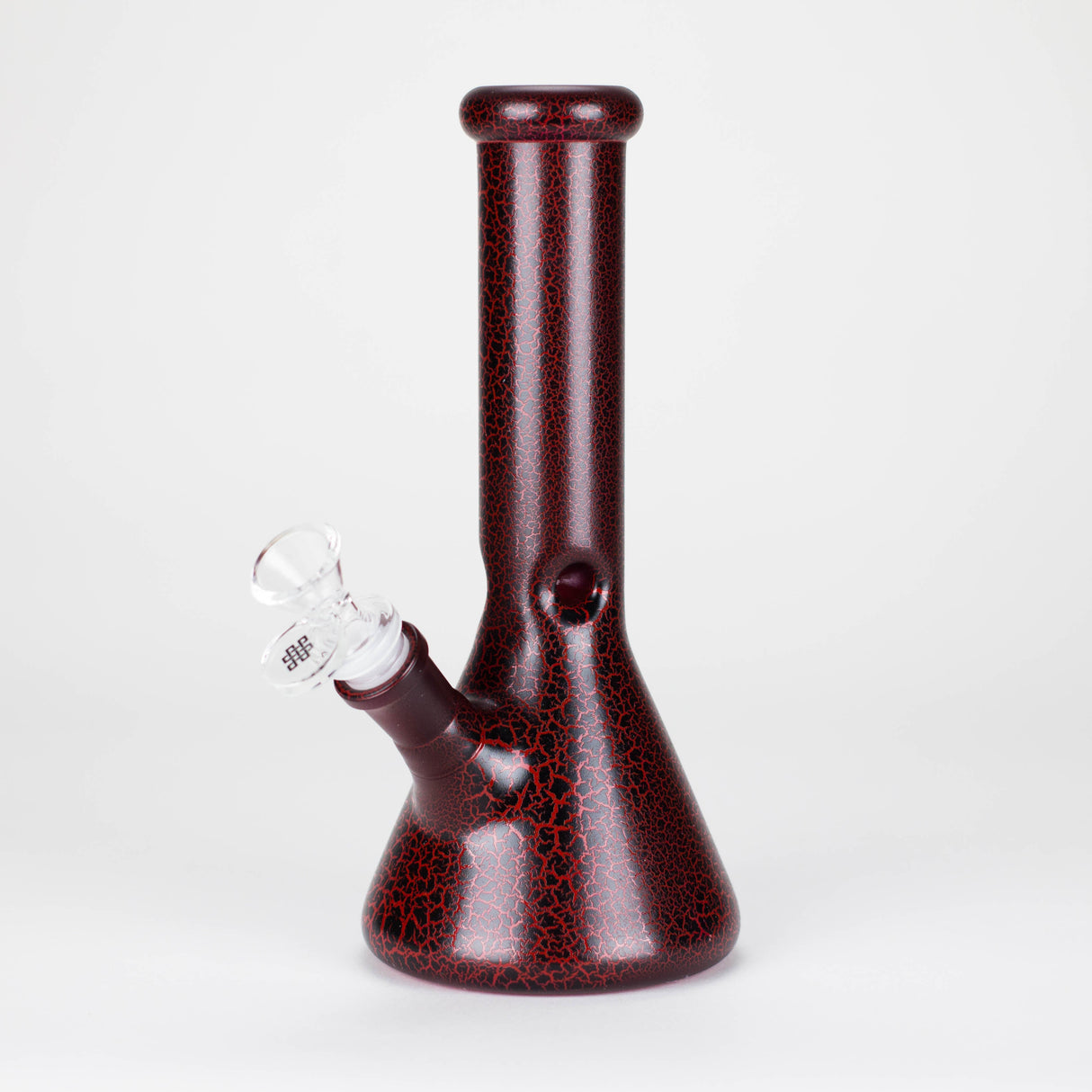 Karma | 9" Beaker Lightning Plated Glass Bong Glass Bong Maq Distributors Red