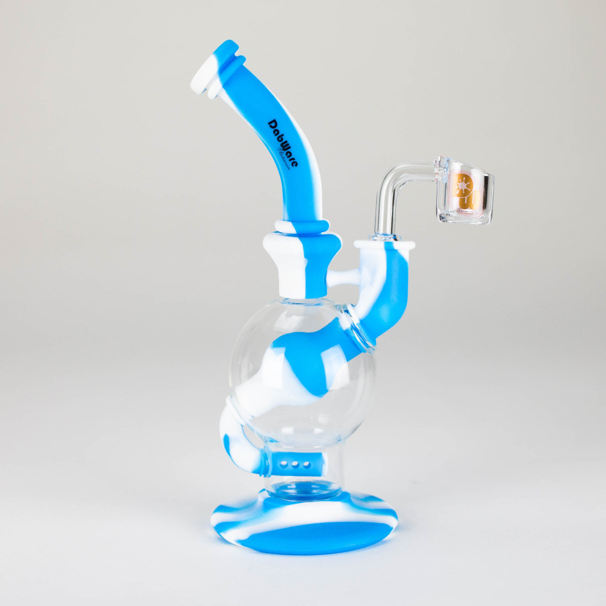Dabware | Silicone Rig Platinum Global Incycler Rig (Blue/White) Resin · Silicone Rig Maq Distributors