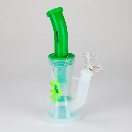 Dabware | Silicone Bubbler Platinum 10" Double Perc (Green) Resin · Silicone · Plastic Bong Maq Distributors Green