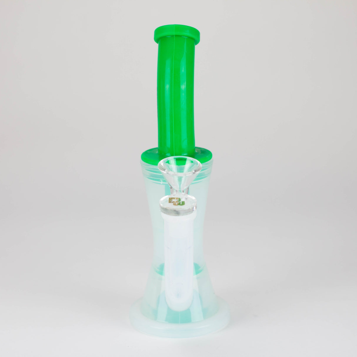 Dabware | Silicone Bubbler Platinum 10" Double Perc (Green) Resin · Silicone · Plastic Bong Maq Distributors