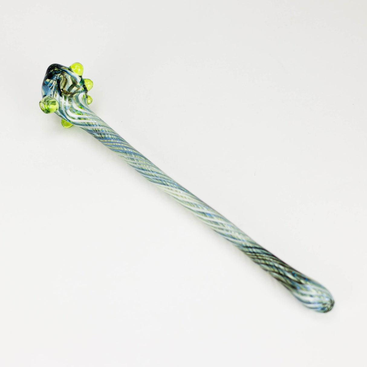 Shine Glassworks | Footlong Dichro Vackstack Hash Pipe - Made in Canada Glass Pipe Smoking Cat Distribution Light Blue