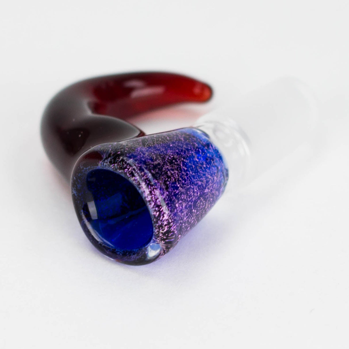 Shine Glassworks | 14mm 3 Hole Dichroic Bowl with coloured Horn - Made in Canada Bowl · Banger · Oil Burner Smoking Cat Distribution