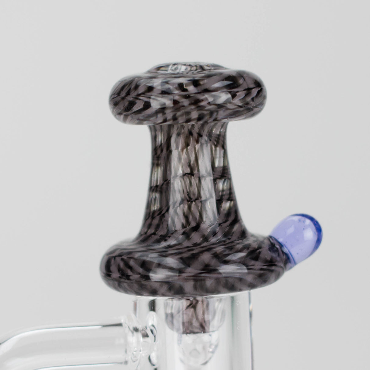 Shine Glassworks | Large Latticino Directional Carb Cap - Made in Canada Cap · Dabber · Insert · Clip · Nail Smoking Cat Distribution Brown 2