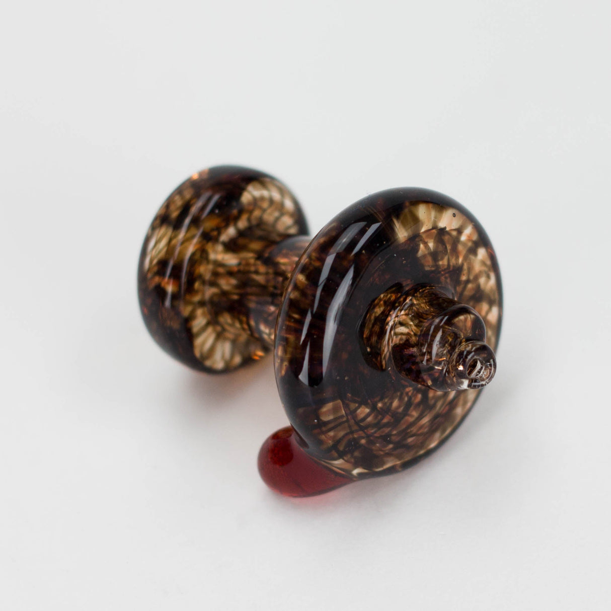 Shine Glassworks | Large Latticino Directional Carb Cap - Made in Canada Cap · Dabber · Insert · Clip · Nail Smoking Cat Distribution