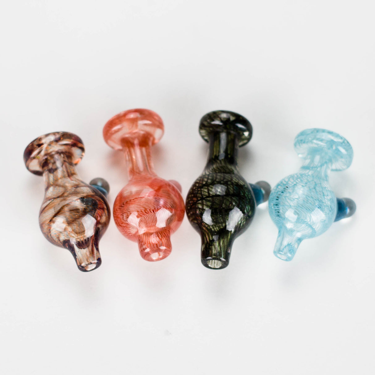 Shine Glassworks | Latticino Bubble Carb Cap - Made in Canada Cap · Dabber · Insert · Clip · Nail Smoking Cat Distribution