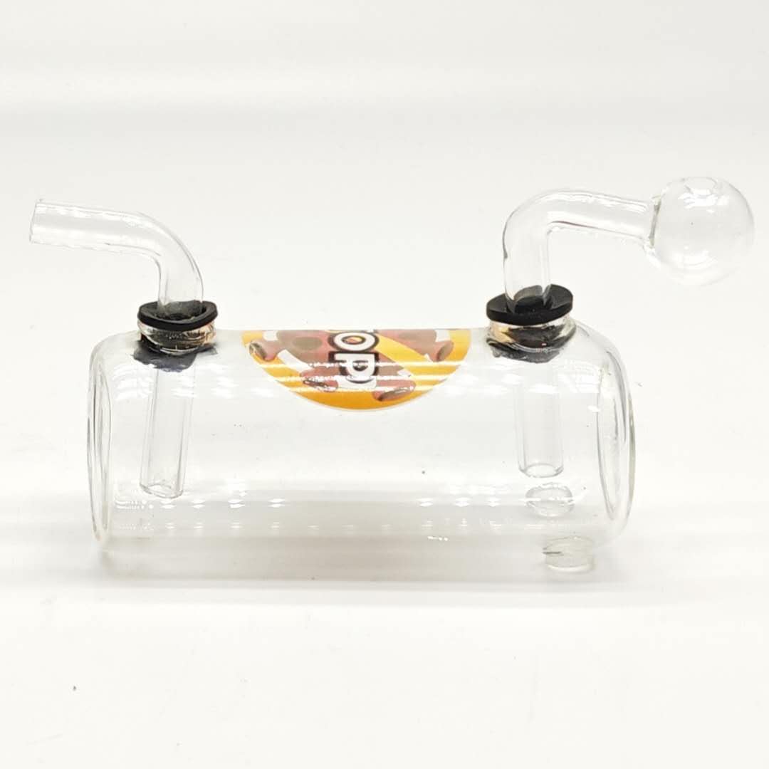 4.5" Tank Design Bubble Bong-Assorted Sticker Glass Rig Super Supplys Inc