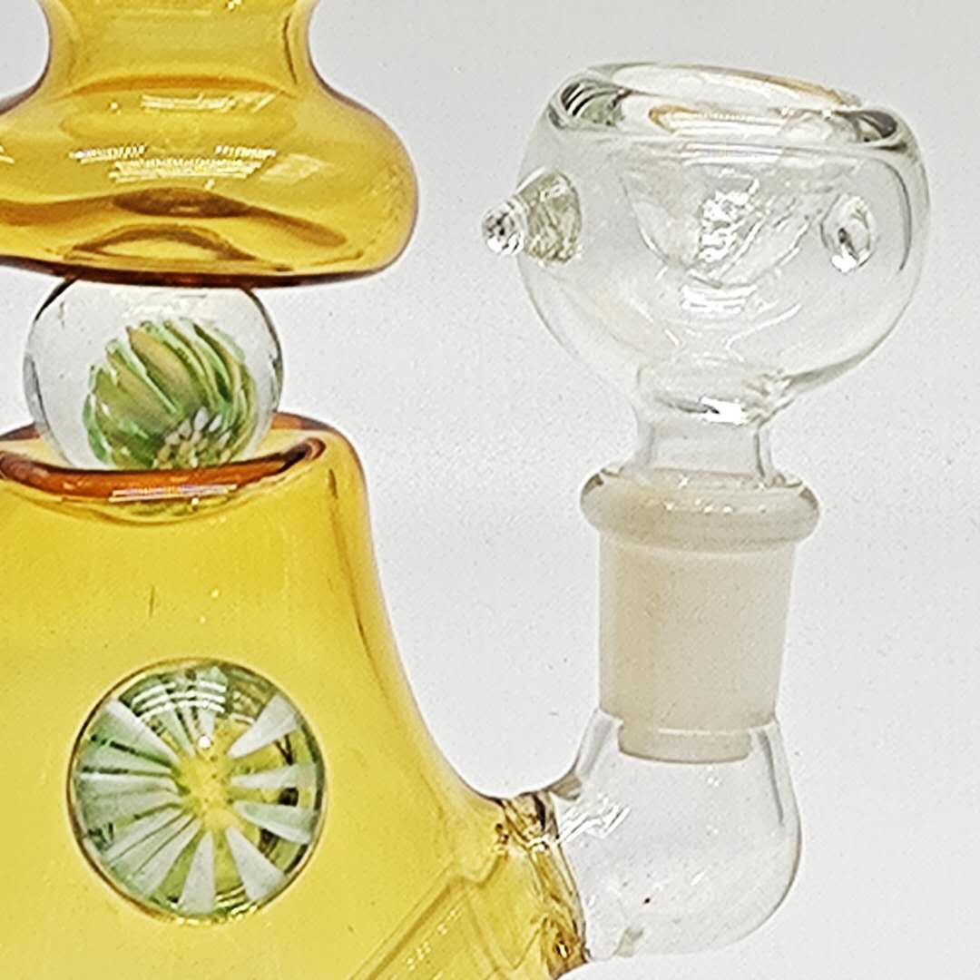 8-1/2" Water Bong With Fancy Glass Bowl Glass Bong Super Supplys Inc