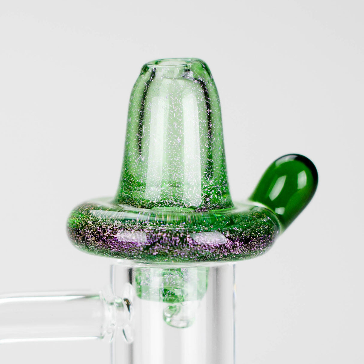 Shine Glassworks | Dichro Directional Carb Cap - Made in Canada Cap · Dabber · Insert · Clip · Nail Smoking Cat Distribution Green