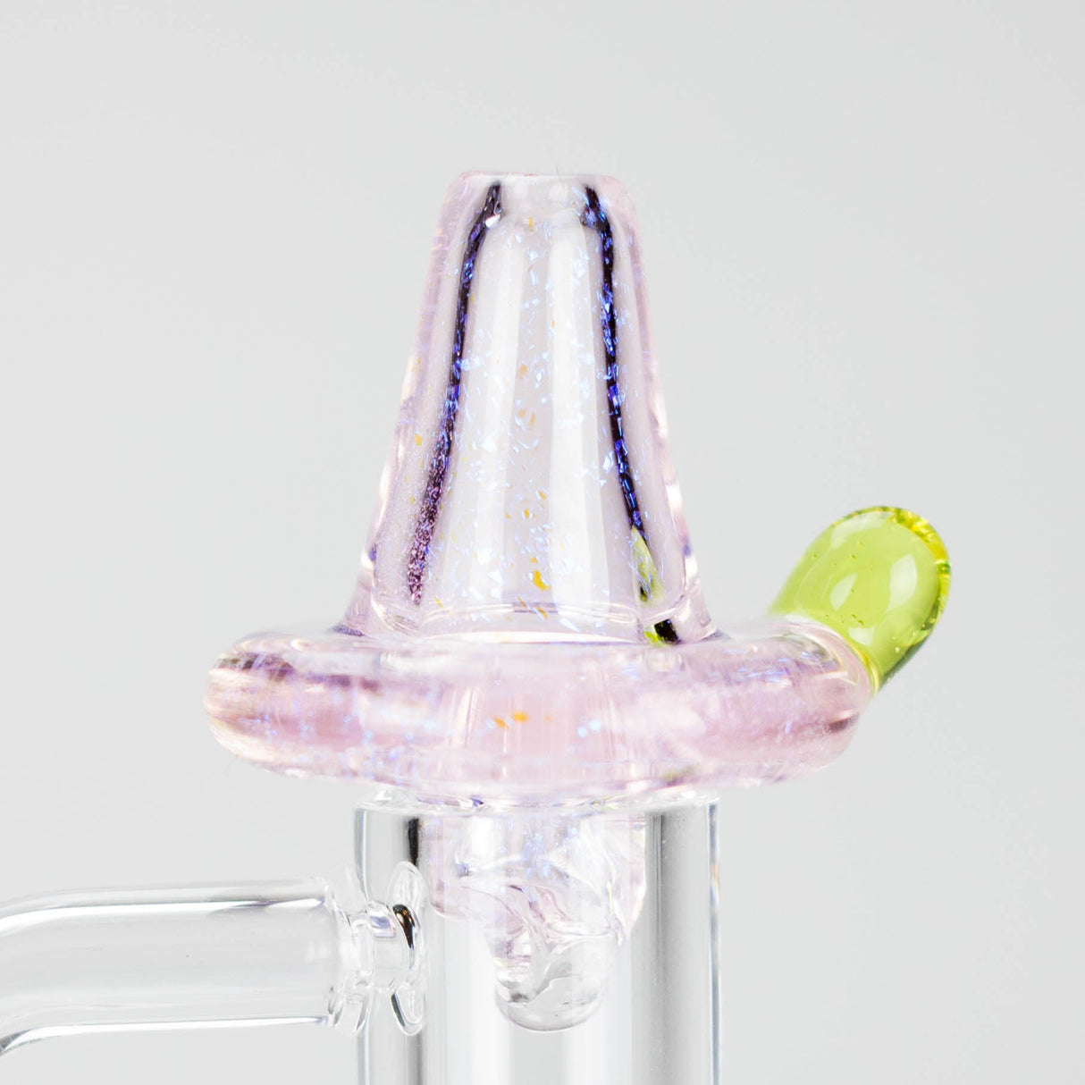 Shine Glassworks | Dichro Directional Carb Cap - Made in Canada Cap · Dabber · Insert · Clip · Nail Smoking Cat Distribution Pink