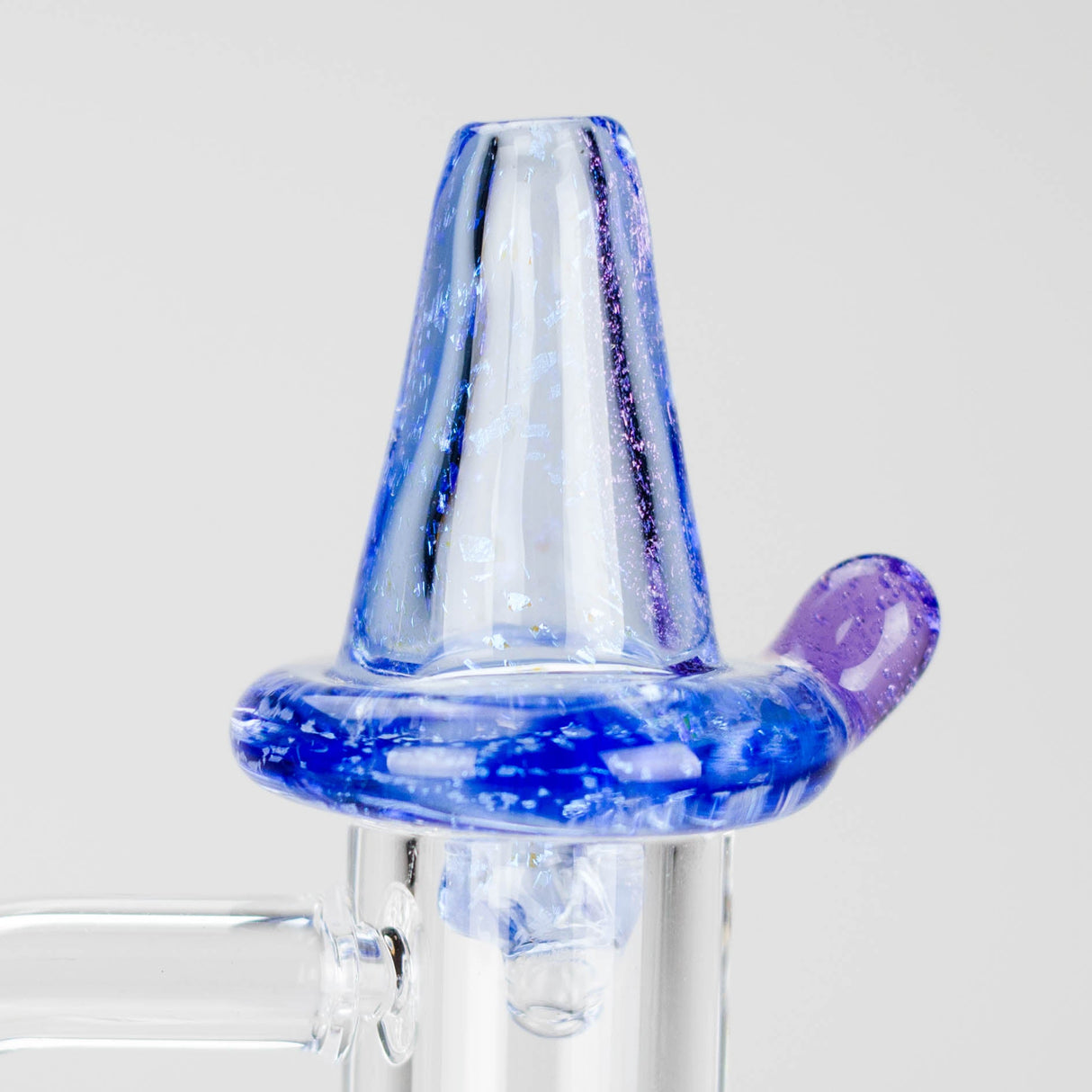 Shine Glassworks | Dichro Directional Carb Cap - Made in Canada Cap · Dabber · Insert · Clip · Nail Smoking Cat Distribution Light Blue